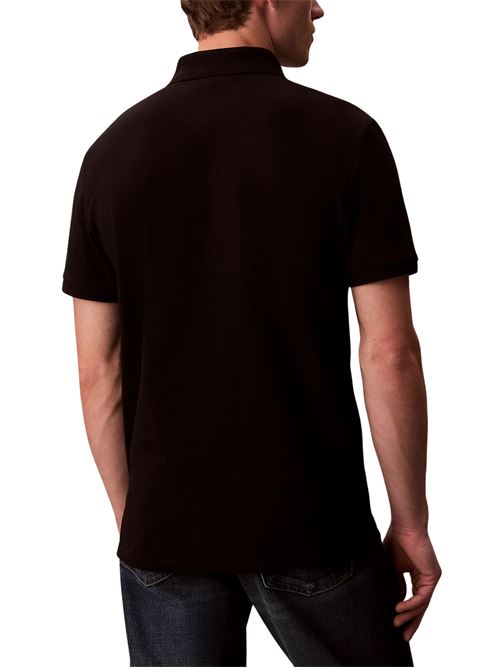 Polo nera in cotone Calvin Klein Jeans | LV040EM269UB1